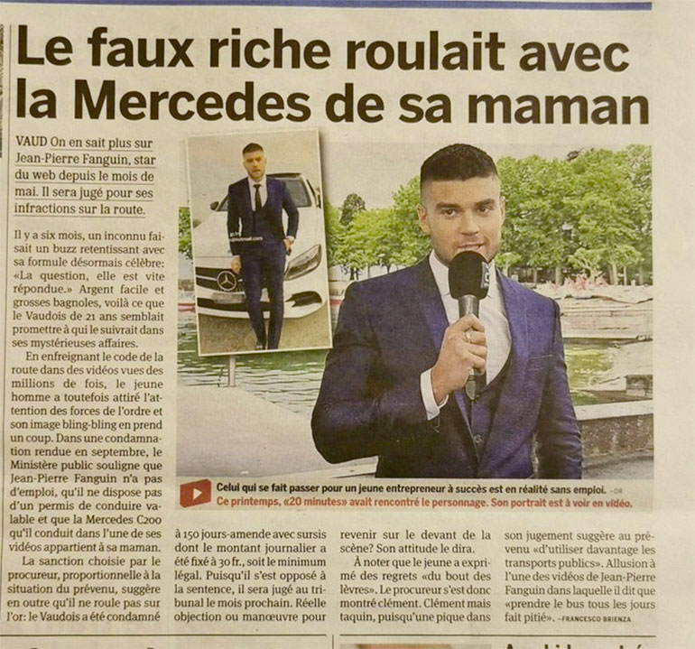 JP Fanguin et pauvre et sans permis